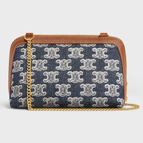 【日本未入荷】セリーヌ ショルダーバッグ 偽物★テキスタイルトリオンフ クラッチ 10E382CR1